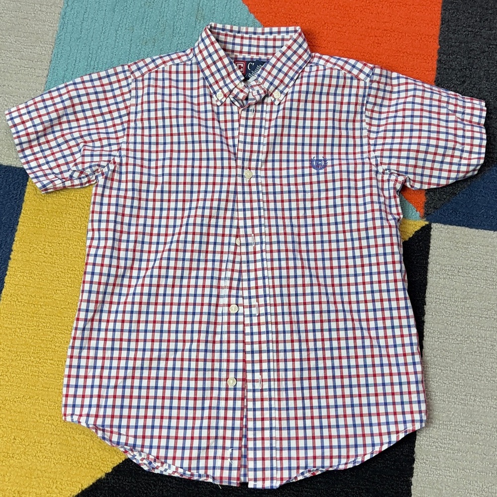 Kids Checkered Shirt - Red and Blue